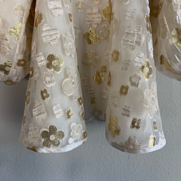 Arianne Elmy White and gold organza good luck dress - Picture 5 of 10